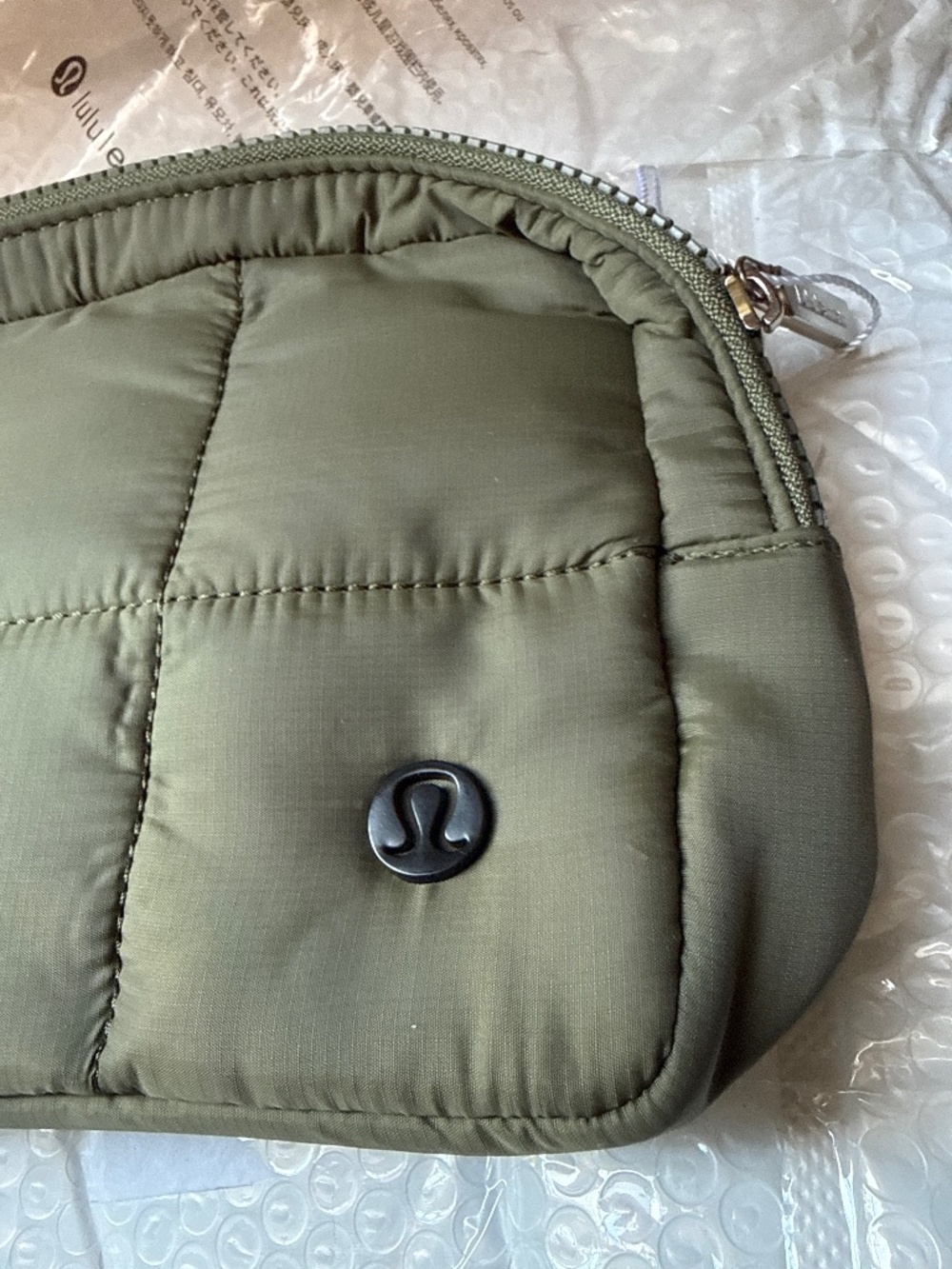 Unisex Quilted Grid Belt-Bag Army Gteen 1.5 L NWOT - Picture 2 of 7